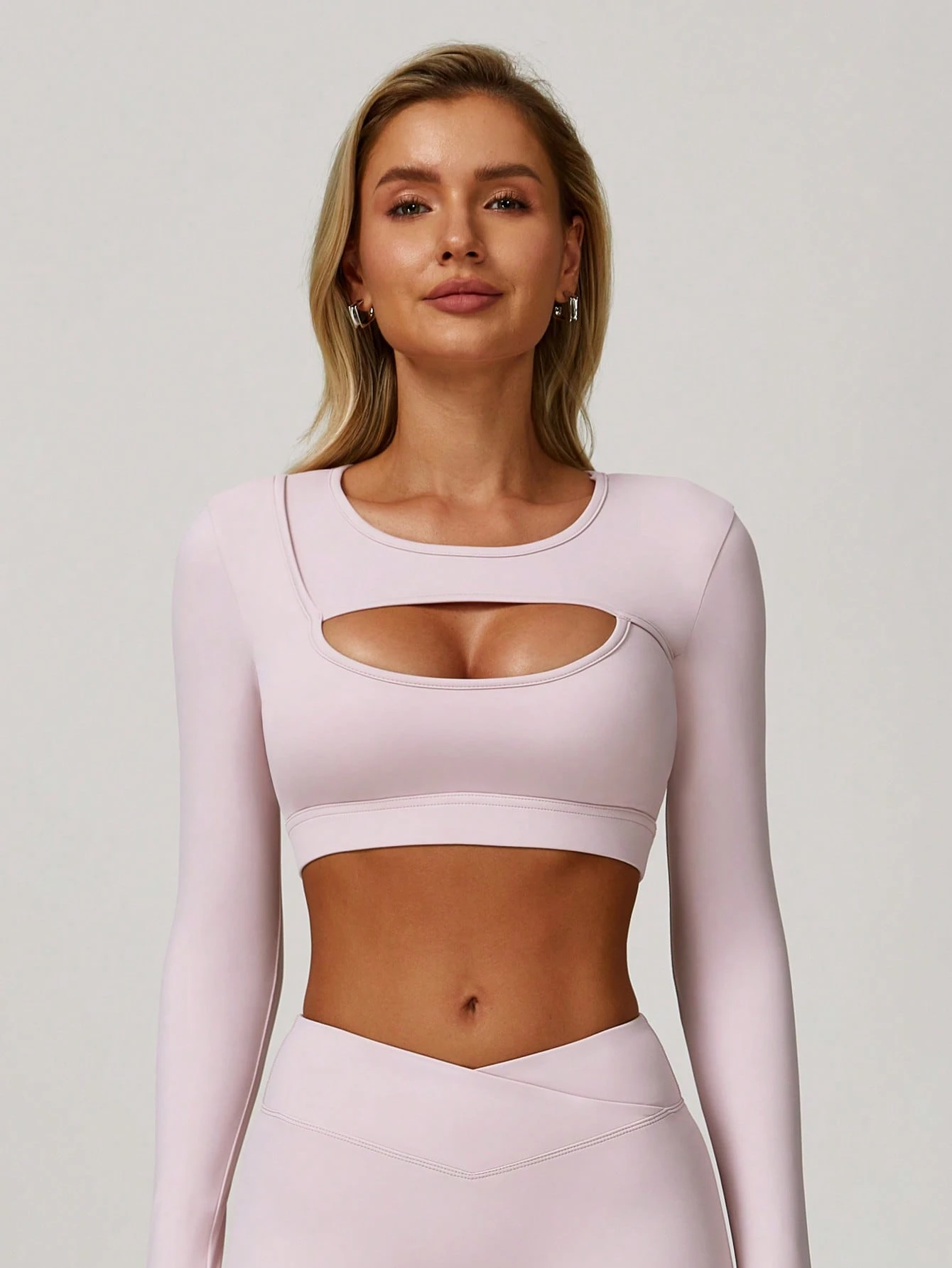 Custom Logo/Color Women's Long-Sleeve Shockproof Sports T-Shirt, High-Elastic Yoga Fitness Top, Running Workout Quick-Dry Crop Top - Image 4