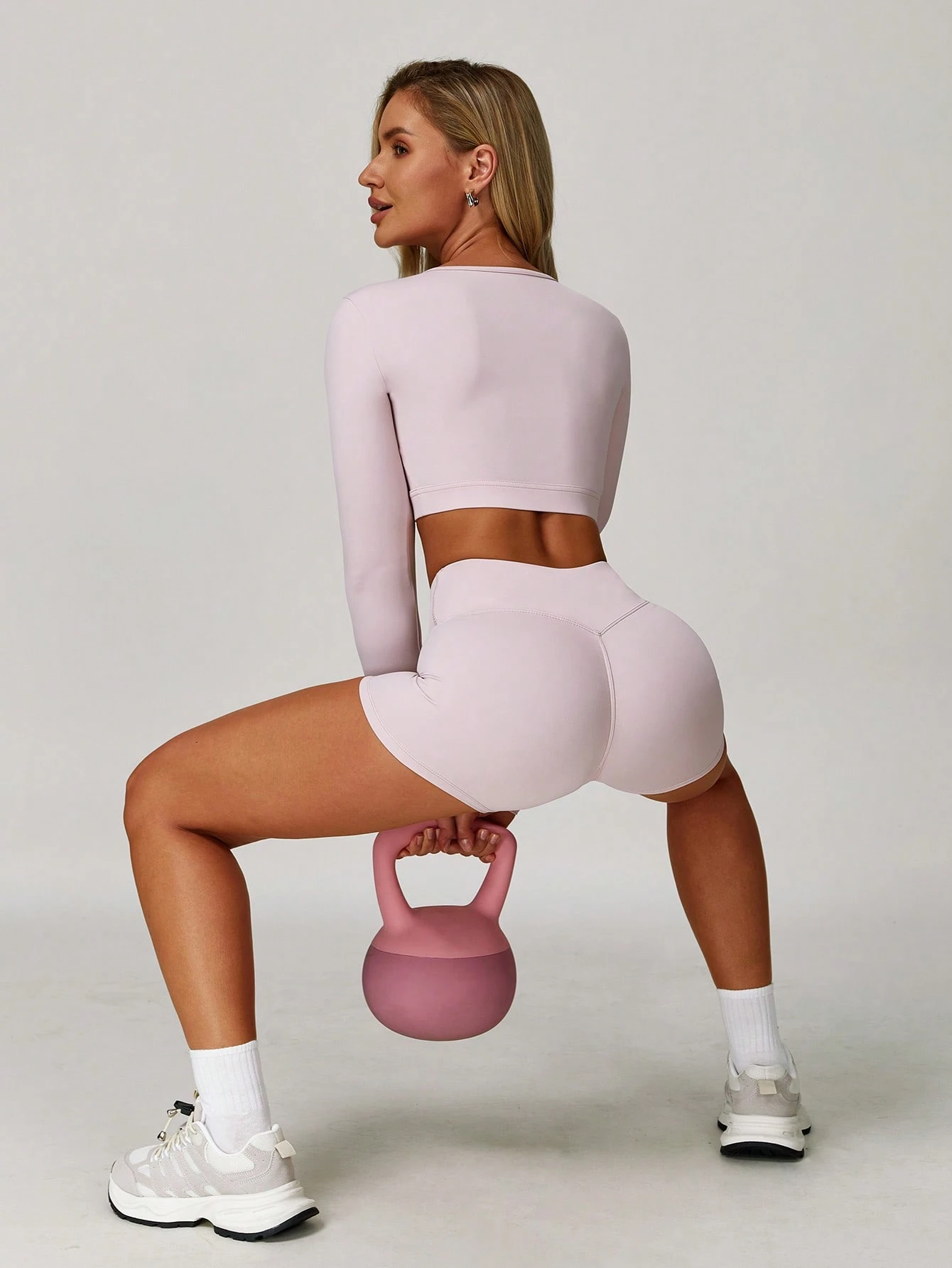 Custom Logo/Color Women's Long-Sleeve Shockproof Sports T-Shirt, High-Elastic Yoga Fitness Top, Running Workout Quick-Dry Crop Top - Image 6