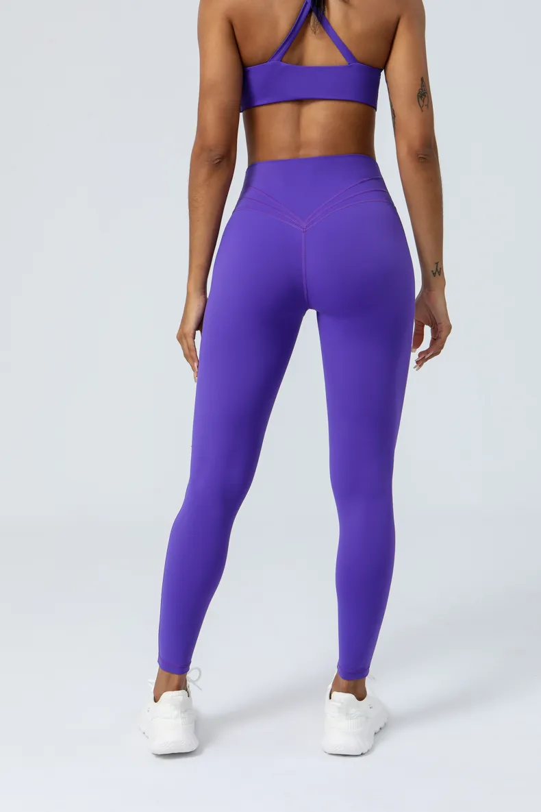 Customized women's three-piece quick-drying high-waist yoga suit - Image 2