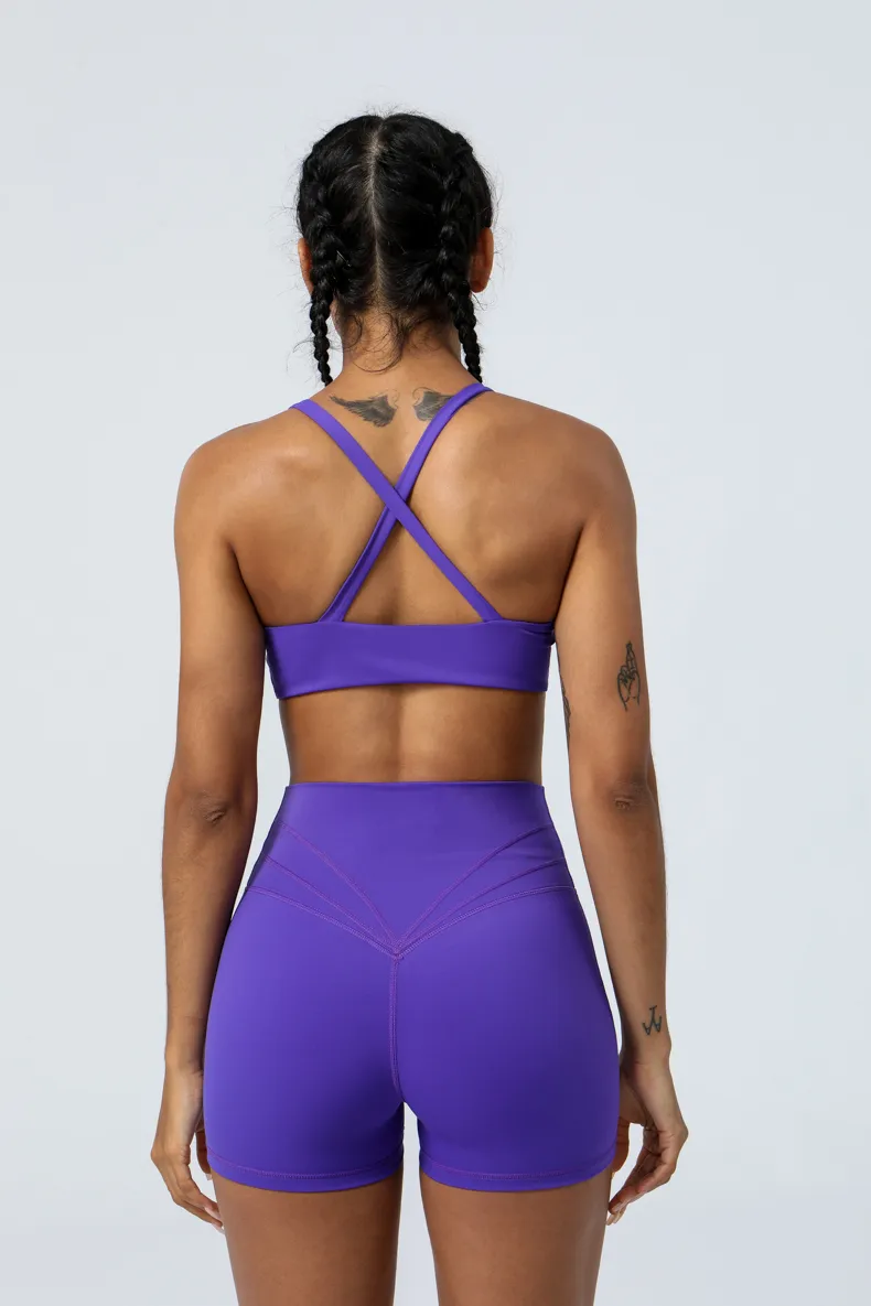 Customized women's three-piece quick-drying high-waist yoga suit - Image 4