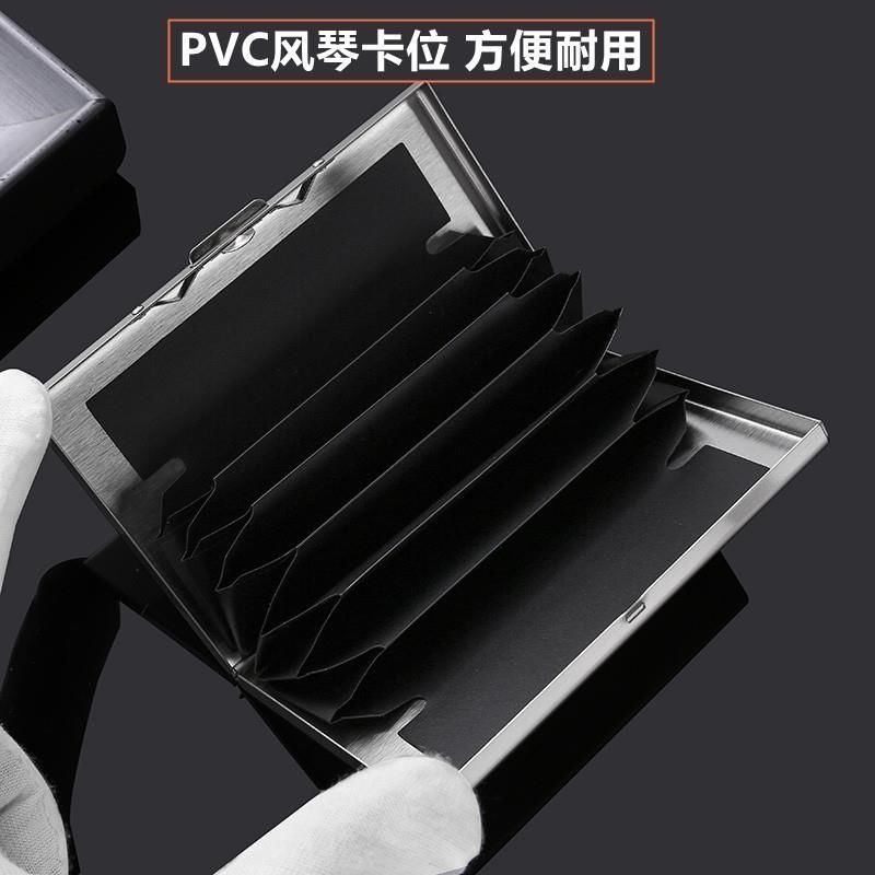新款2025不锈钢卡包迷你钱包防磁防盗简约高档不锈钢卡包卡套批发4.3入选多功能时尚卡包榜 - Image 3