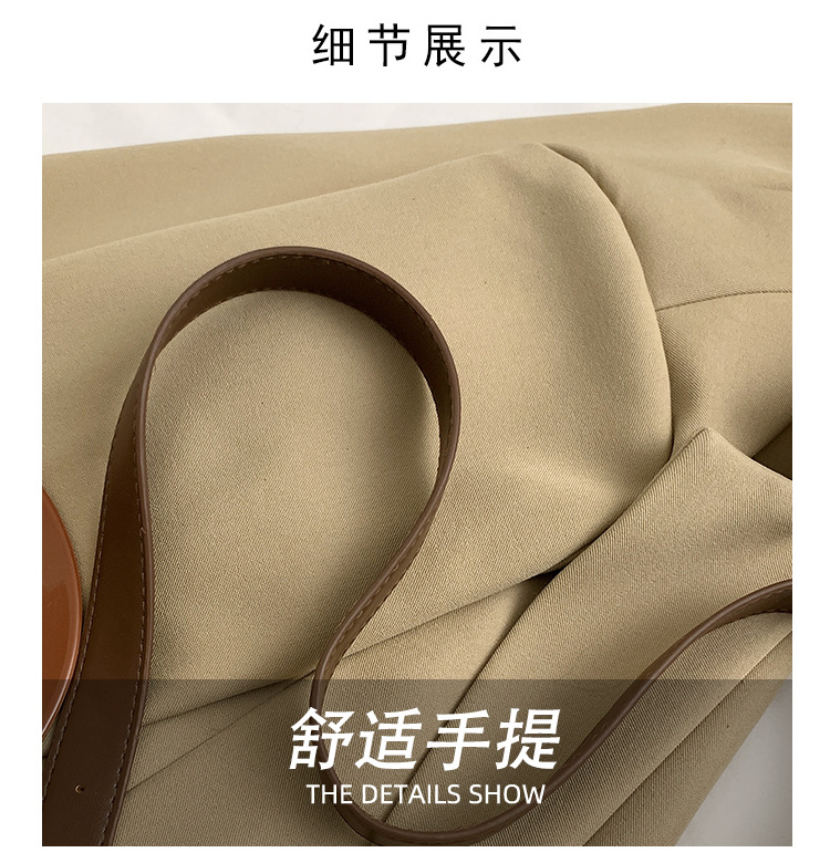 软皮大容量时尚简约休闲包2023秋冬季新款百搭韩版斜挎包饺子包潮 - Image 14