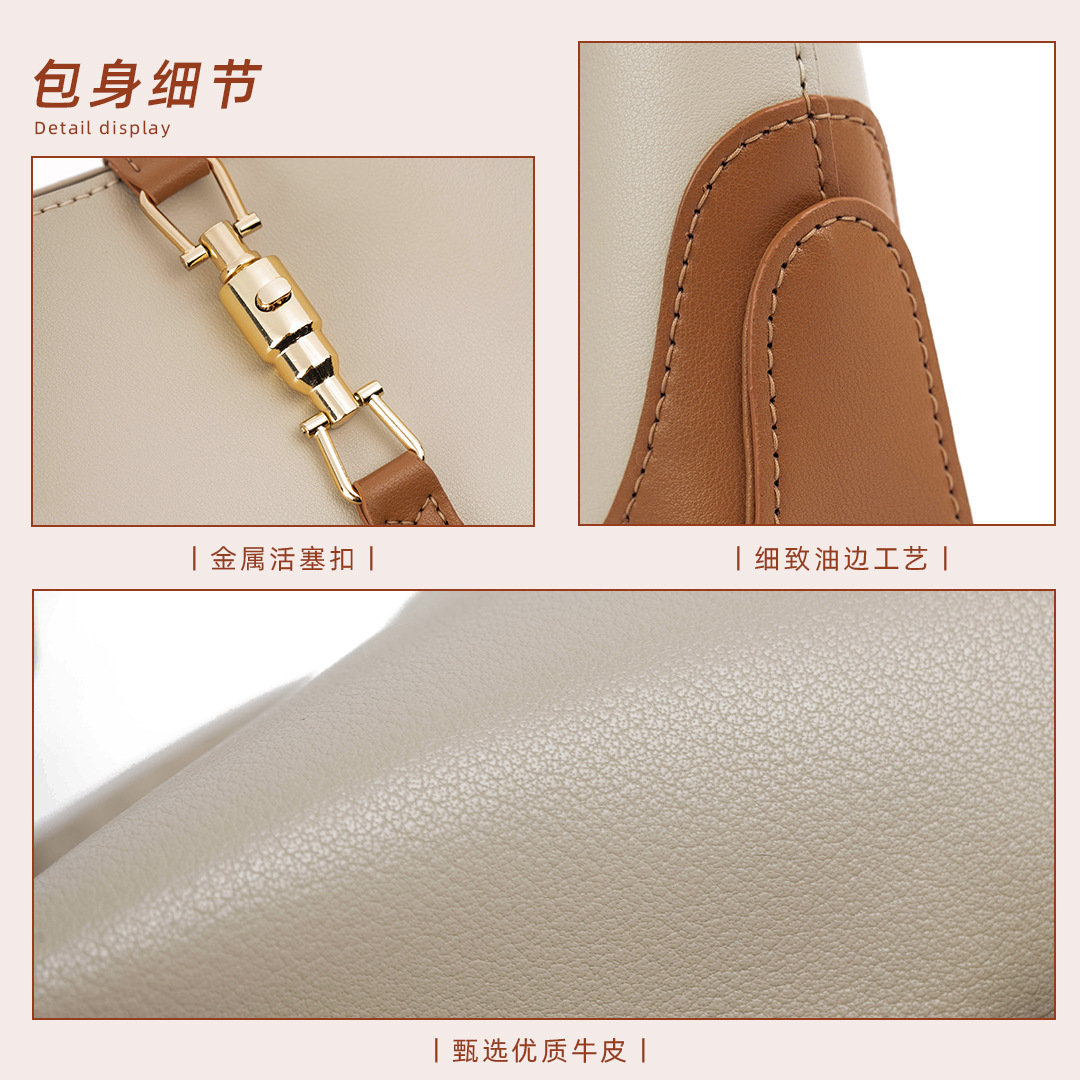 蠢小鱼手工diy材料包腋下包时尚真牛皮女自制解闷编织包斜挎 - Image 5