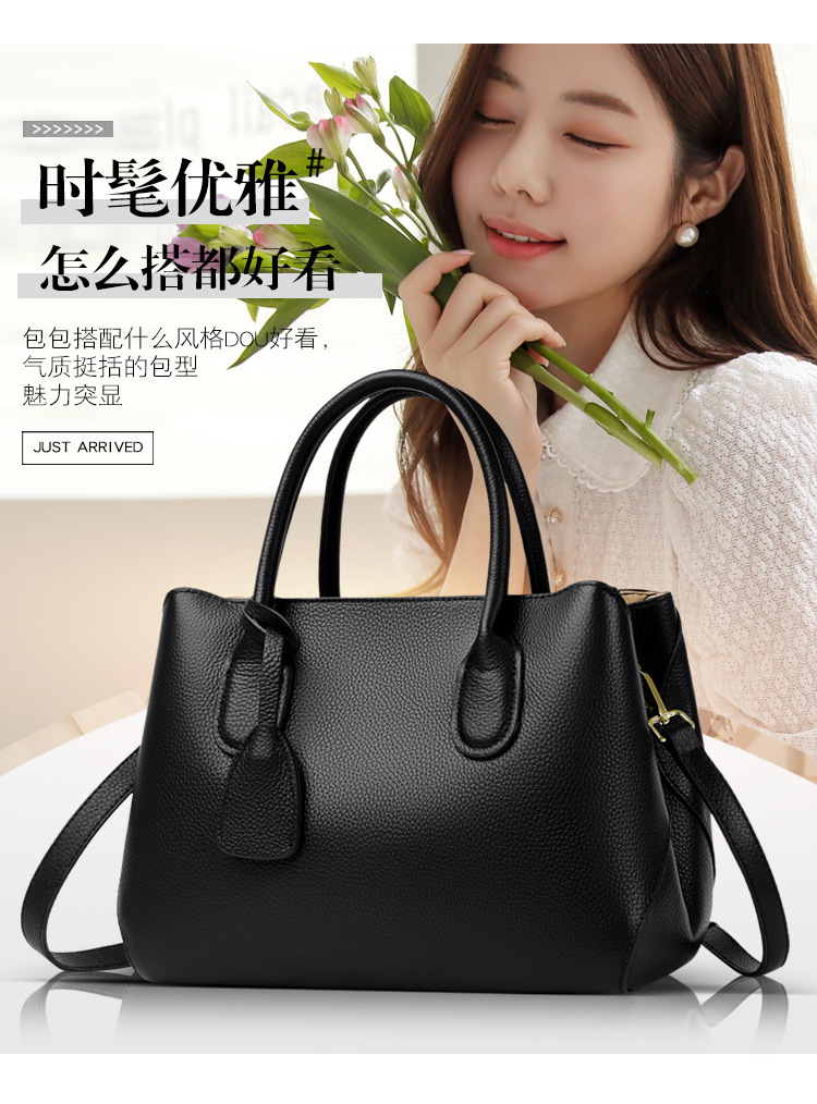 真皮托特包高级感大容量女包2025新款头层牛皮女包通勤单肩斜挎包 - Image 13